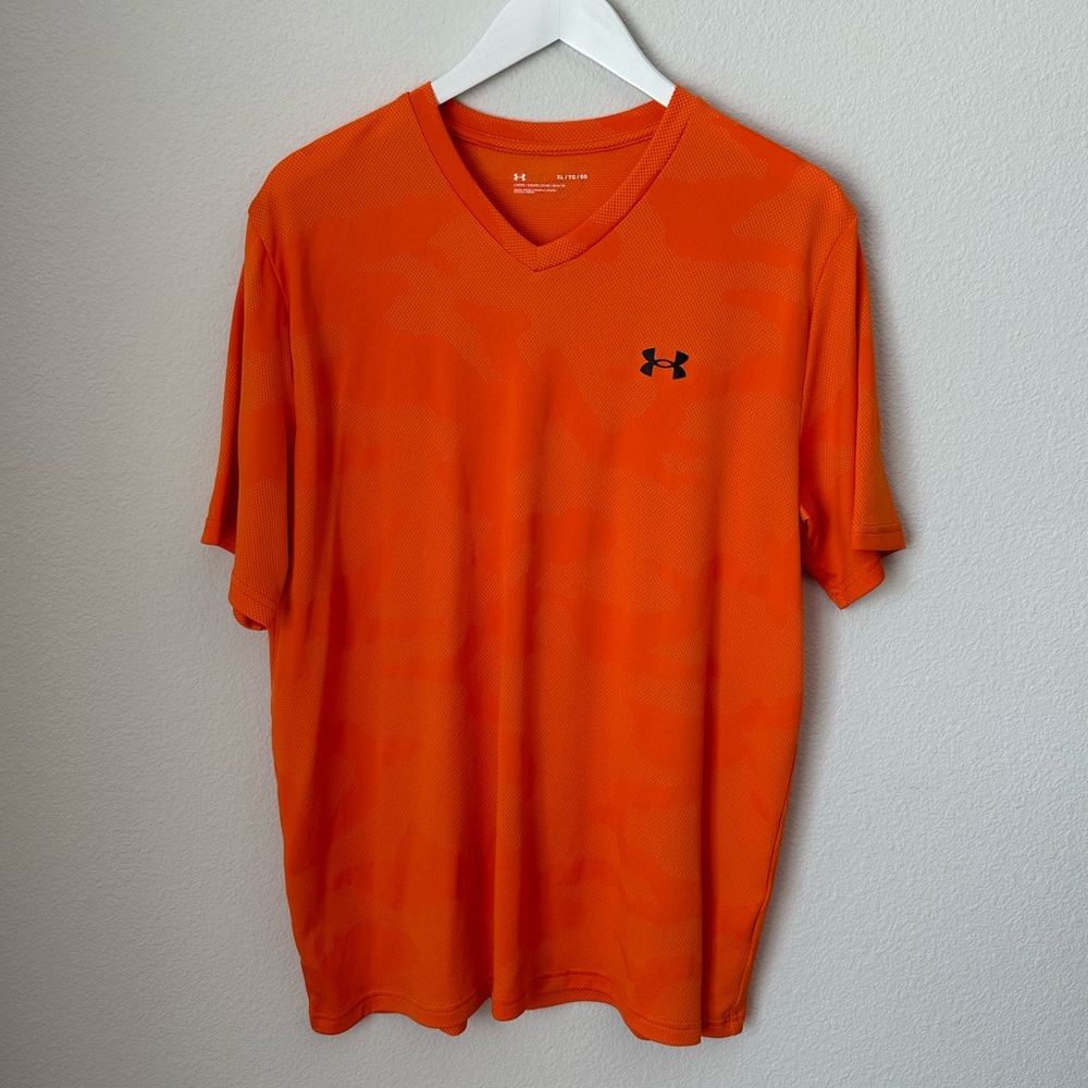 ⭐️ NWOT UNDER ARMOUR Men’s Velocity Jacquard Short Sleeve XL Shirt - Picture 4 of 10